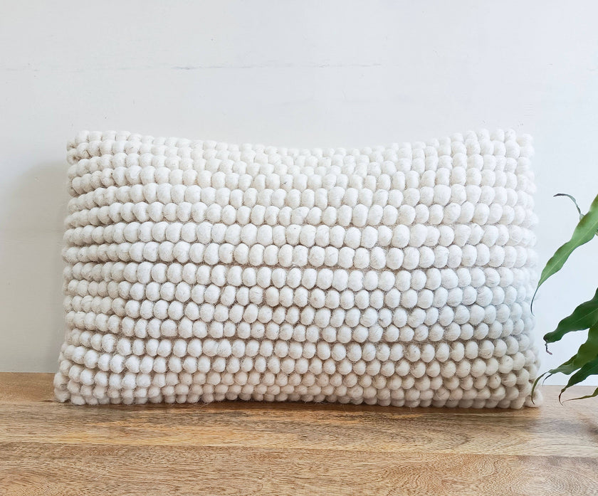 Maison Boho Pillow – Cream, 12x20
