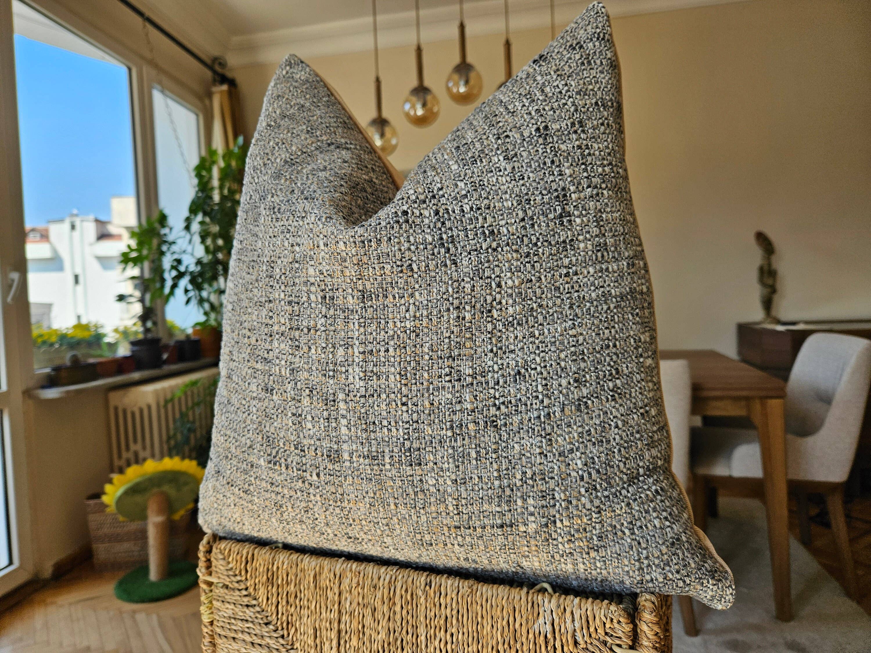 Maison Tweed Texture Pillow - Greystone