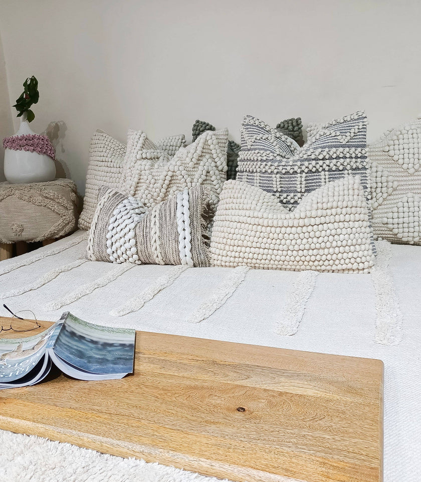 Maison Boho Pillow – Cream, 12x20