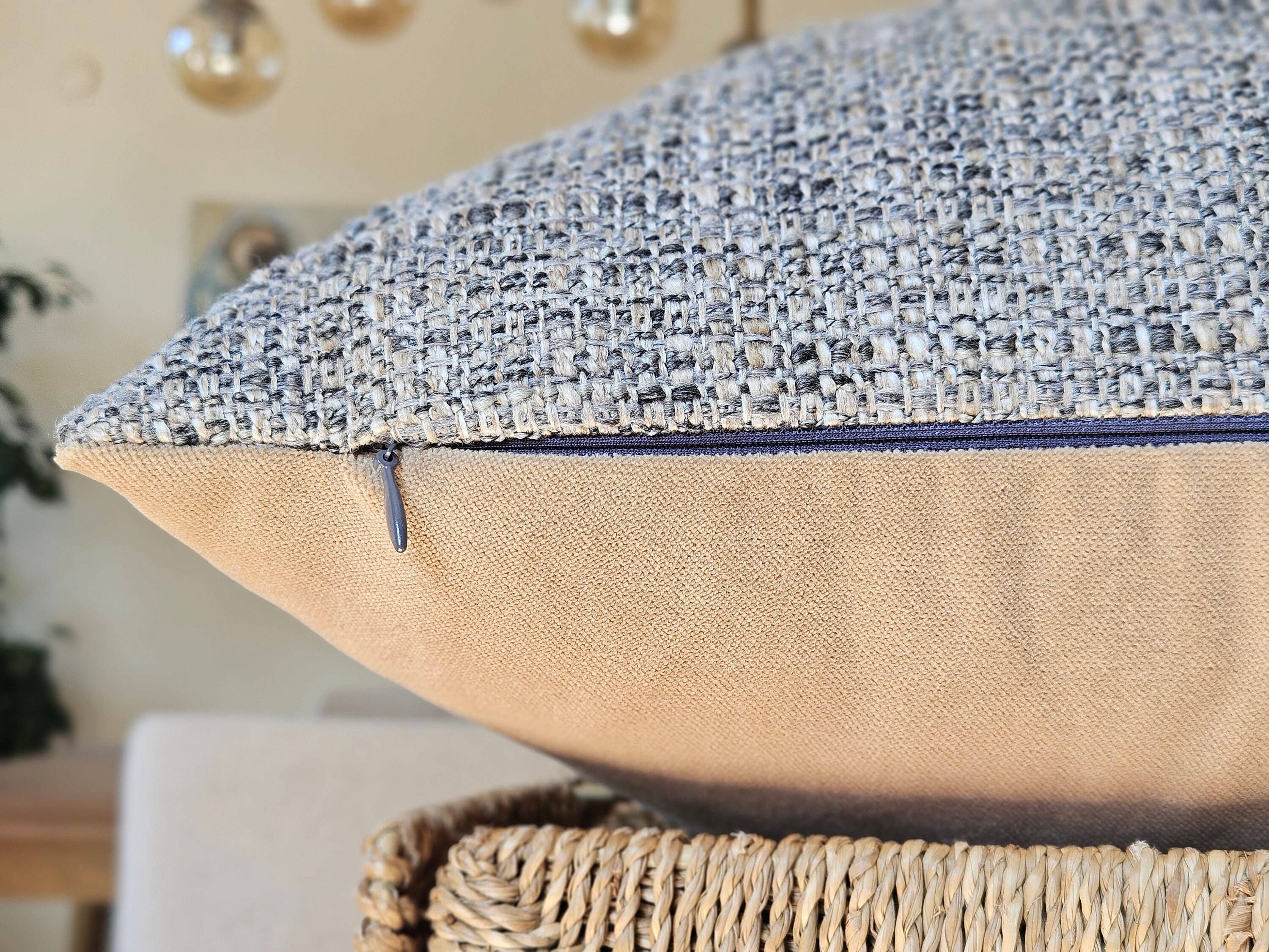 Maison Tweed Texture Pillow - Greystone