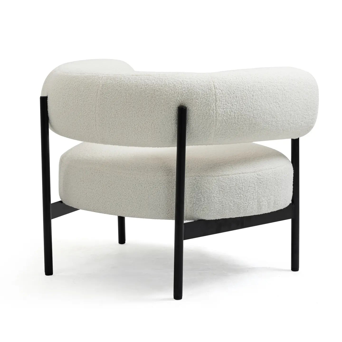 Maison Ayla Boucle Accent Chair - White