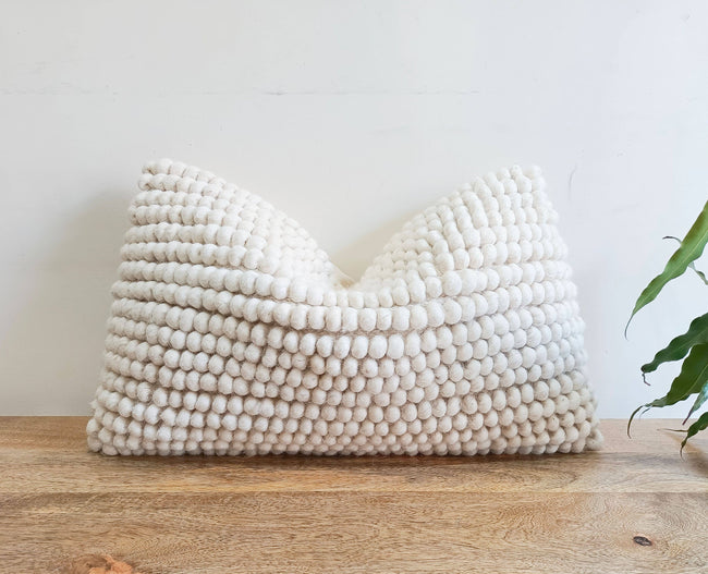 Maison Boho Pillow – Cream, 12x20