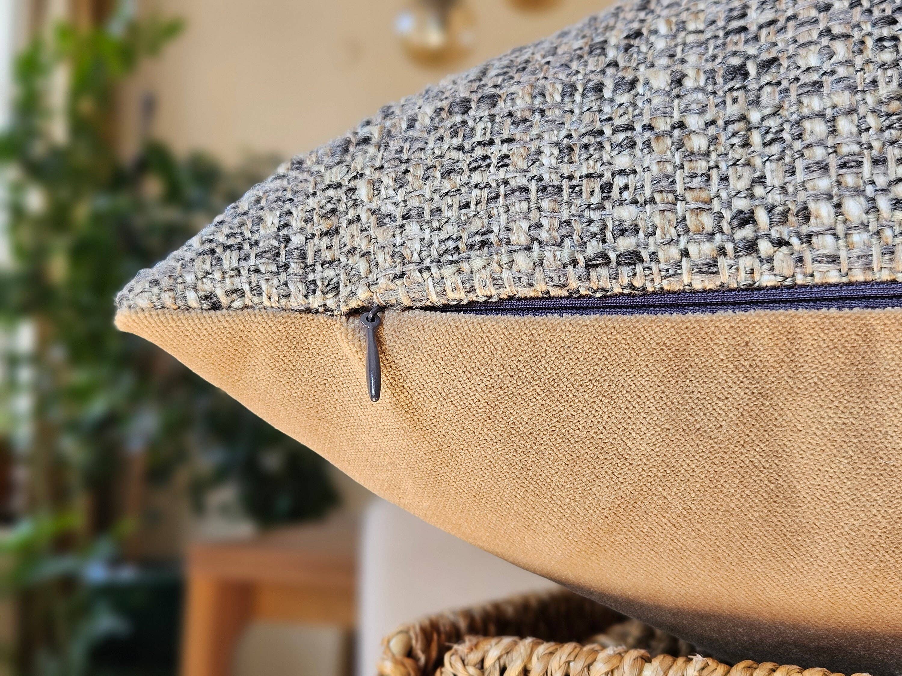 Maison Tweed Texture Pillow - Greystone